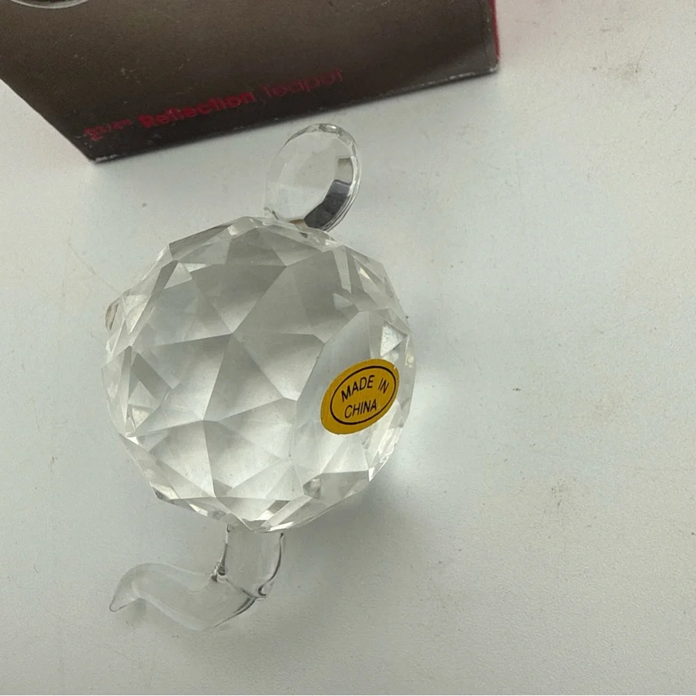 Celebrations Reflections crystal 2 3/4” teapot Hanging Ornament